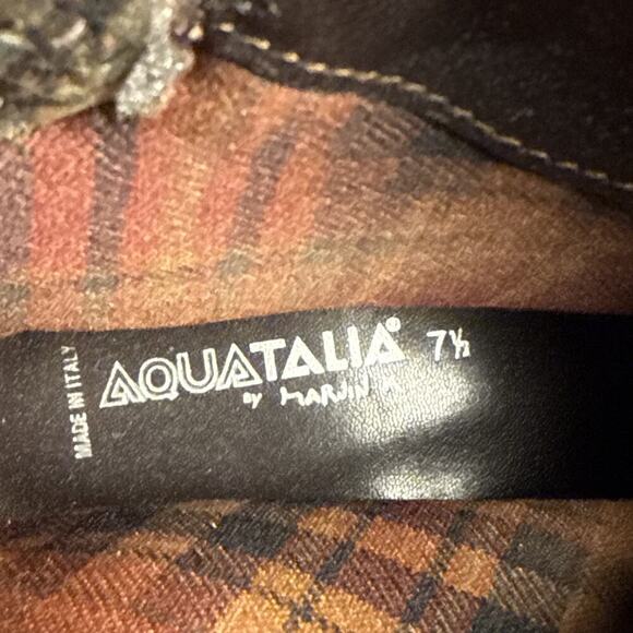 Aquatalia Brown Suede leather Waterproof Wedge Heel Zip Boots Women’s Size‎ 7.5 - Picture 7 of 8